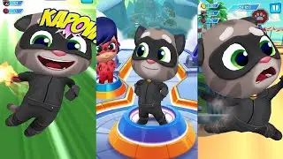Talking Tom Hero Dash New Update 2025  Cat Noir Tom costumes Unlocked  Android Gameplay