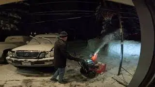 Toro Power Max e26 Cordless 60v 2 stage snow blower driveway cleanup South Lake Tahoe Jan 2023