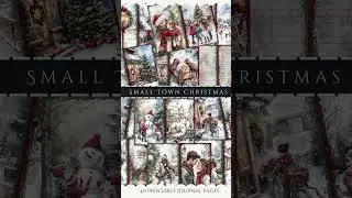 🎄 Small Town Christmas Journal Kit! #artjournal #junkjournaldigitals #christmas
