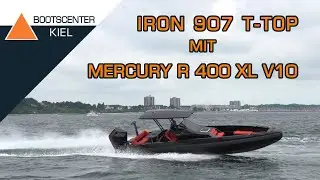 IRON 907 T-Top mit Mercury R400 V10 Racing. Premiere, neues Sportboot von IRON!