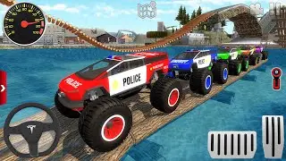 Juegos De Carros - Police Monster Truck Impossible Driver #2 - US Car Stunts Racing Android Gameplay