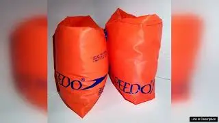 Speedo ORANGE Inflatable Arm Bands Kids Swim Floaties Wings Authentic age 2 Review