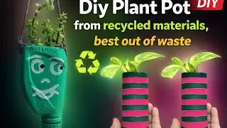 Diy Plant Pot from Recycled Materials😊 | best out of waste idea 🥰