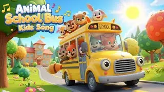 Animal School Bus Kids Nursery Rhyme Learn Animal and Sounds