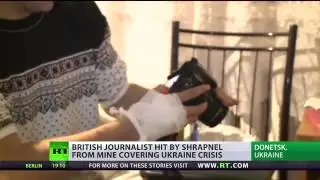 British journalist Graham Phillips wounded by shrapnel covering Ukraine crisis