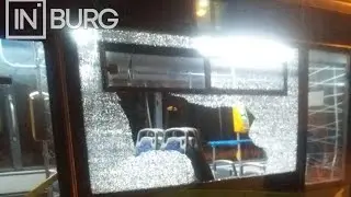 Автобус обстреляли возле остановки. Real video