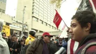 Toronto protests in the rain against election of Donald Trump as U.S. President