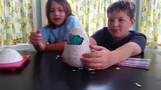 Lu and Remy open a Hatchimal