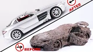 McLaren SLR 722 painted Chrome - 1:18 Model Car Restoration