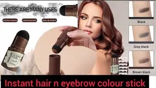 instant dye hair colour stick in black n brown // instant hair dye