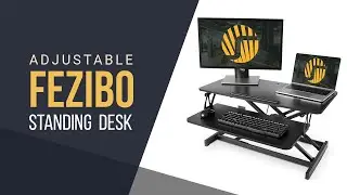FEZIBO FZ-SD07B-L 32 inches Stand Up Black Desk Converter (32 inches)