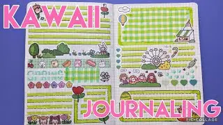 ASMR Spring Theme Kawaii Bullet Journaling 🌸🌺🌷🌿#asmr #journal