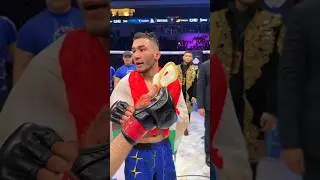 Broke his defense with a groin kick! #mma #uzbek #octagon