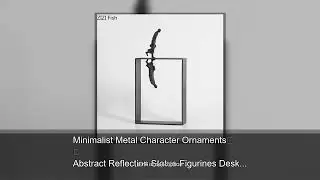 Minimalist Metal Character Ornaments Abstract Reflection Statue Figurines Desktop Home Decorati