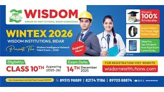 WINTEX 2026 is here! Bidar&rsquo;s biggest talent exam is back with bigger scholarships, bigger prizes