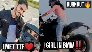 BMW Girl😳| pyros girl burnout🥵| I met ttf😍| my speed in naked bike🤔| tamil❤️ | pyrosquad