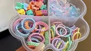 Solomon Cute Candy Color Baby Girl Kids Elastic Rubber Rope Hair band Hair Clip Gift Box