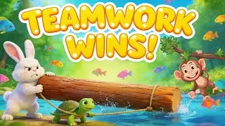 Unity is Strength! 🐰🐢🐒 Bunny Turtle Monkey Teamwork | Fun Moral Story for Kids