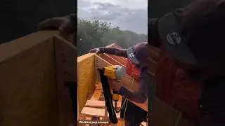 Air pressurised nail gun by a skilled worker S1E1#shorts #skilledworkers