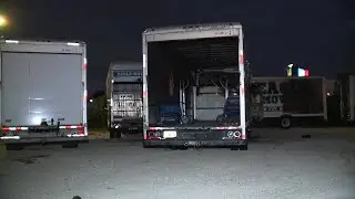 Moving truck set on fire