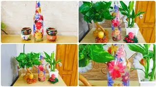 Acrylic Painting on Fish Sauce Bottle Jar| Easy Glass Bottle Painting | Unique Painting Ideas 
