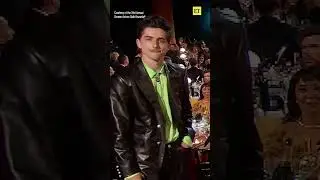 Timothee Chalamet's reaction to flubbing his line while presenting at the #SAGAwards is too real.