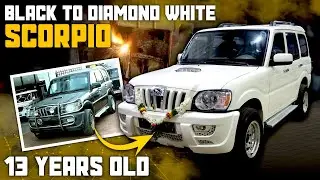 😲 13 Years Old Scorpio Restoration &ndash; Unbelievable Diamond White Makeover! 🤯