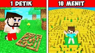 PERTANDINGAN BUILD BATTLE DINDING SESAT 1 DETIK VS 10 JAM MINECRAFT
