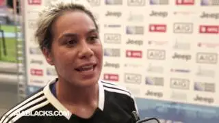 Huriana Manuel talks about day two of the Sevens World Cup
