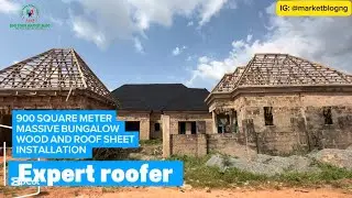 МАССИВНОЕ БУНГАЛО ПЛОЩАДЬЮ 900 КВАДРАТНЫХ МЕТРОВ. УСТАНОВКА ДЕРЕВА И КРОВЕЛЬНОГО ЛИСТА. УЗНАЙТЕ О...