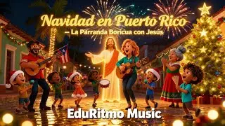 Navidad en Puerto Rico – La Parranda Boricua con Jesús| EduRitmo Music 🇵🇷✨