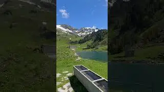 Wonderful Swiss Alps with Beautiful alpine lake #switzerland #nature #viral #youtubeshorts 🇨🇭