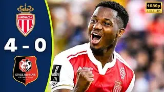 Monaco vs Rennes 4-0 Resum&eacute; | Ligue 1 Highlights | Ansu Fati Goal | Maghnes Akliouche Goal