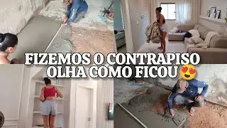 QUARTO QUASE PRONTO 😍, FIZEMOS O CONTRAPISO, arrumamos o telhado, finalizei a estante