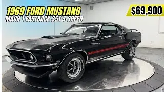 Ford Mustang Mach 1 Fastback 351 1969 года, 4-ступенчатая коробка передач | Классический маслкар ...