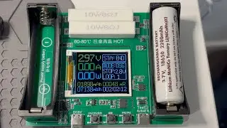 18650 Lithium Battery Capacity Testing Module (on a Solar Magic 2200mAh battery from Bunnings)