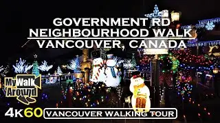 Night and Day Government road neighbourhood walk in Vancouver ( 4k Vancouver video)