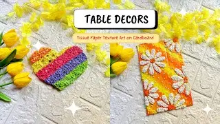 DIY Tissue Paper Textured Art: Daisy Flower & Rainbow Heart