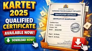 KARTET 2025 QUALIFIED CERTIFICATE IS AVAILABLE NOW TO DOWNLOAD|Kartet 2025| eligibility certificate|