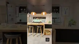 Ex Display Pronorm Black Organic Glass & Pebble Grey Kitchen with Peninsula