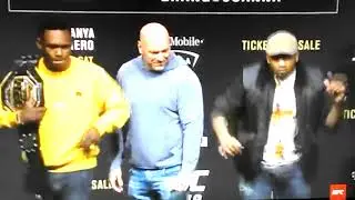 Yoel Romero Amazing Backflip  / UFC 248 Press Conference