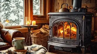 Steady Log Burner Fire 🔥 | Natural Crackling Fire Sounds (1 Hour)