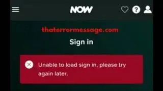 Unable to load sign in (NOW)