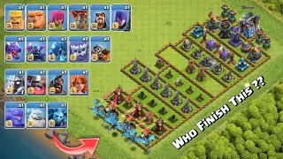 Townhall 18 Level 1 Defence vs Max Level Troops | Clash Of Clans