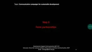 Communication campaign for sustainable development