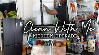 CLEAN WITH ME: KITCHEN RESET LAUNDRY DAY, ORGANIZING A NEW FRIDGE GROCERY HAUL, CLEANING MOTIVATION 