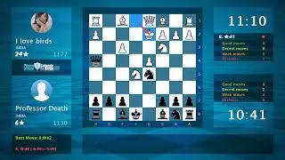 Chess Game Analysis: I love birds - Professor Death, 0-1 (By ChessFriends.com)