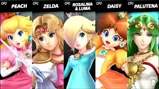 Peach VS Zelda VS Rosalina & Luma VS Daisy VS Palutena LV 9 CPU Battle Super Smash Bros Ultimate