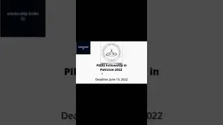 Fellowship Program in PIEAS University Islamabad link in the first comment