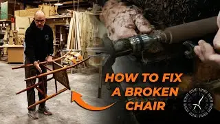 Chair Rung Repair with Vee-scarf joint